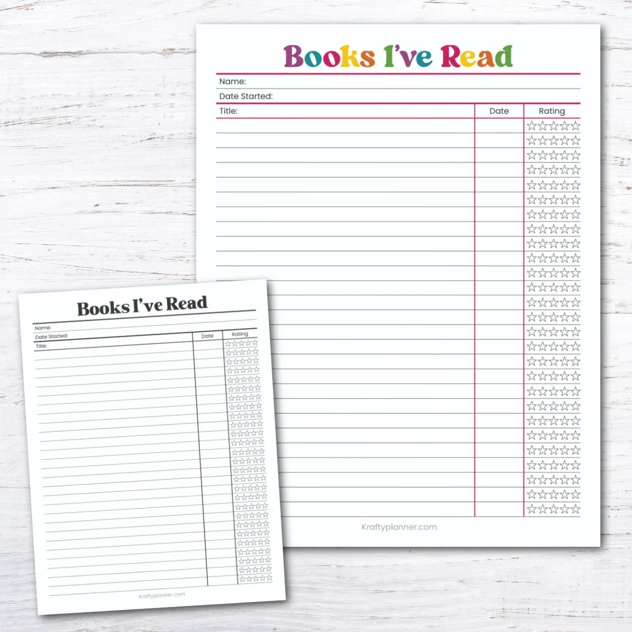 Free Printable Reading Tracker