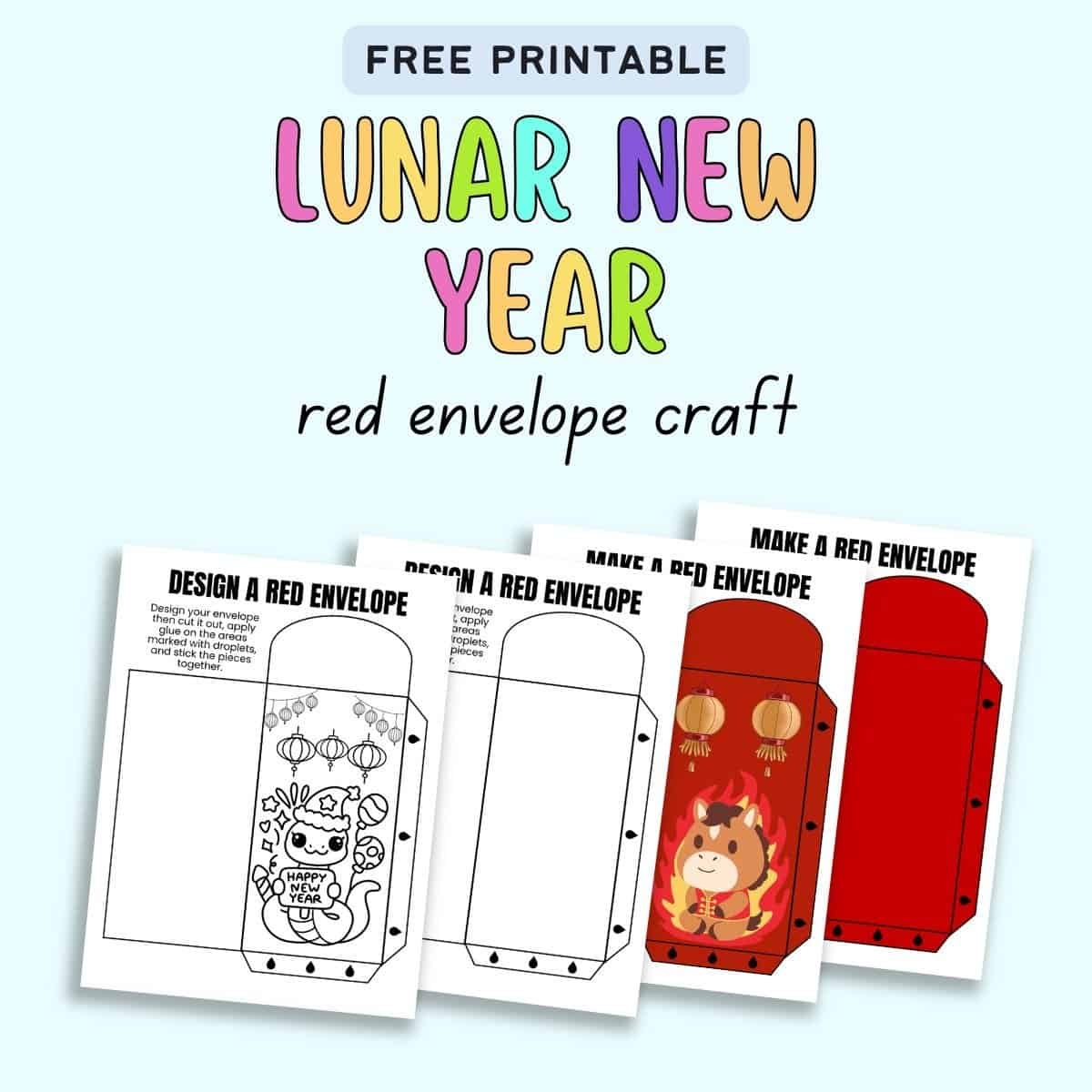 Free Printable Red Envelope Craft
