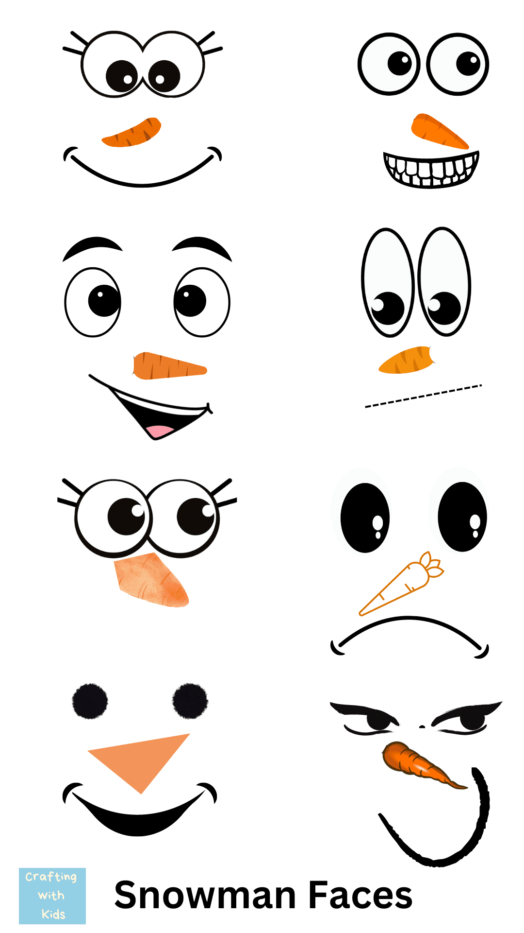 Free Printable Snowman Faces For Crafts