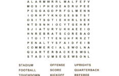 Free Printable Super Bowl Word Search Puzzle
