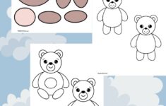 Free Printable Teddy Bear Outline For Kids Crafts