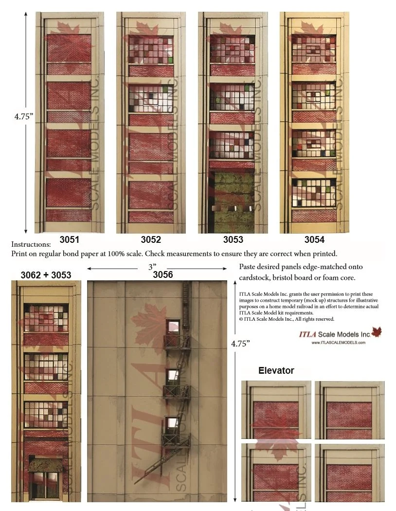 Free Printable Templates N Scale Industrial Wall Module Line