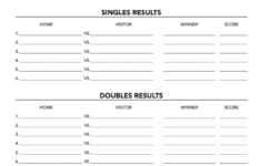 Free Printable Tennis Score Sheets
