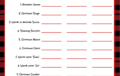 Free Printable Think Fast Christmas Game