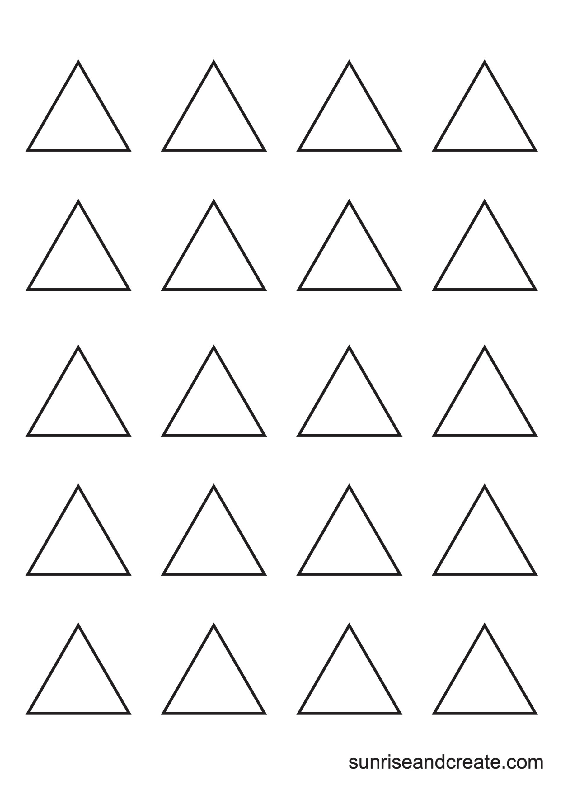 free printable thangles templates