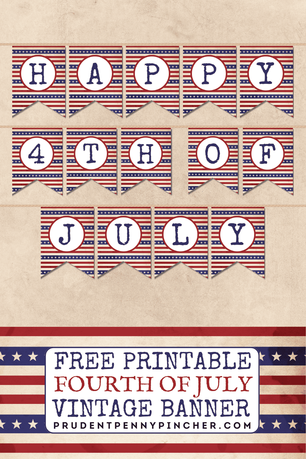 Free Printable Vintage 4th Of July Banner Free Printable Vintage 4th Of July Banner