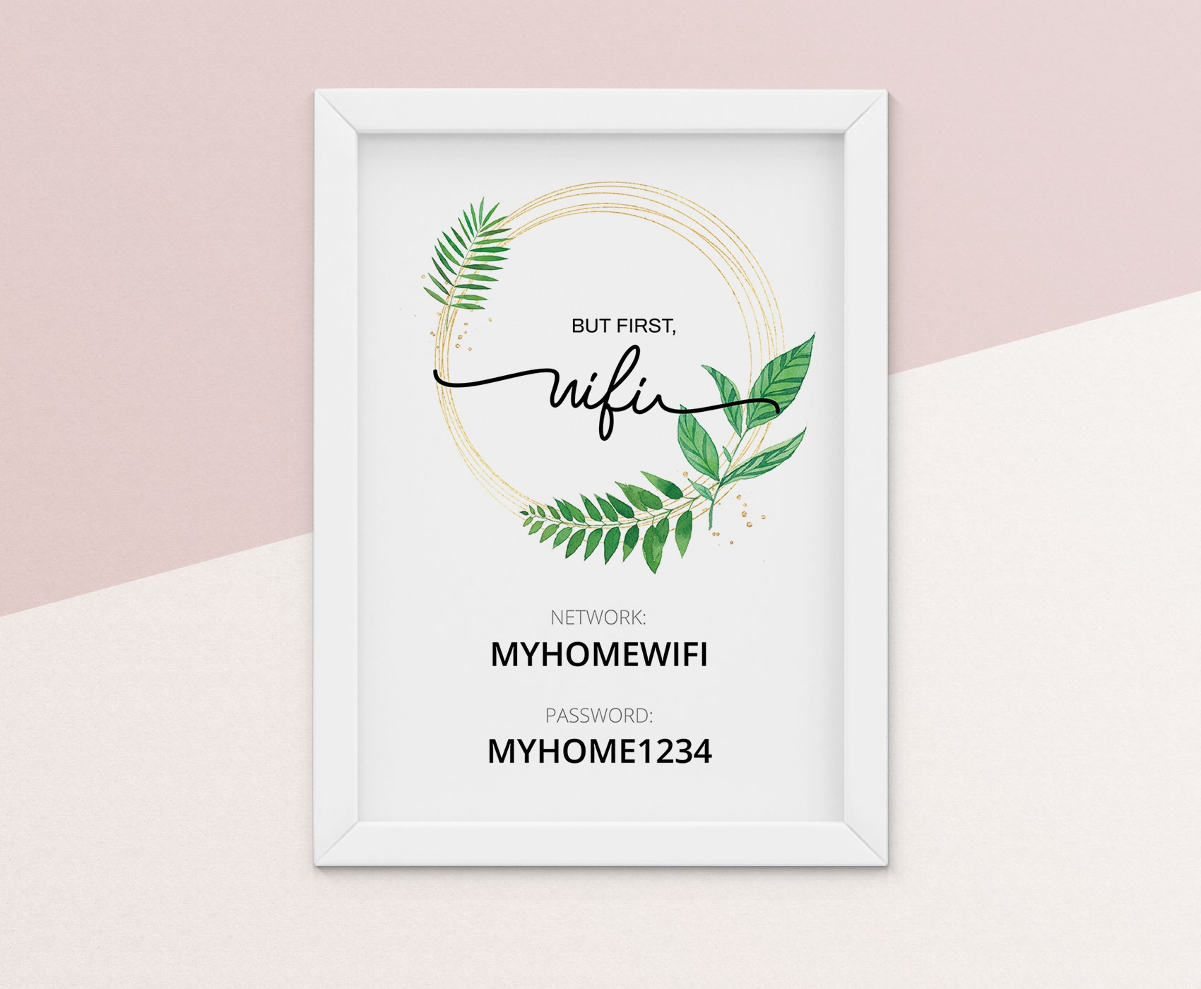 Free Printable Wifi Password Template Free Printable Wifi Password Template