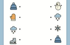 Free Printable Winter Matching Worksheet