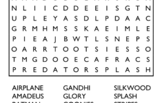 Free Printable Word Search Puzzles
