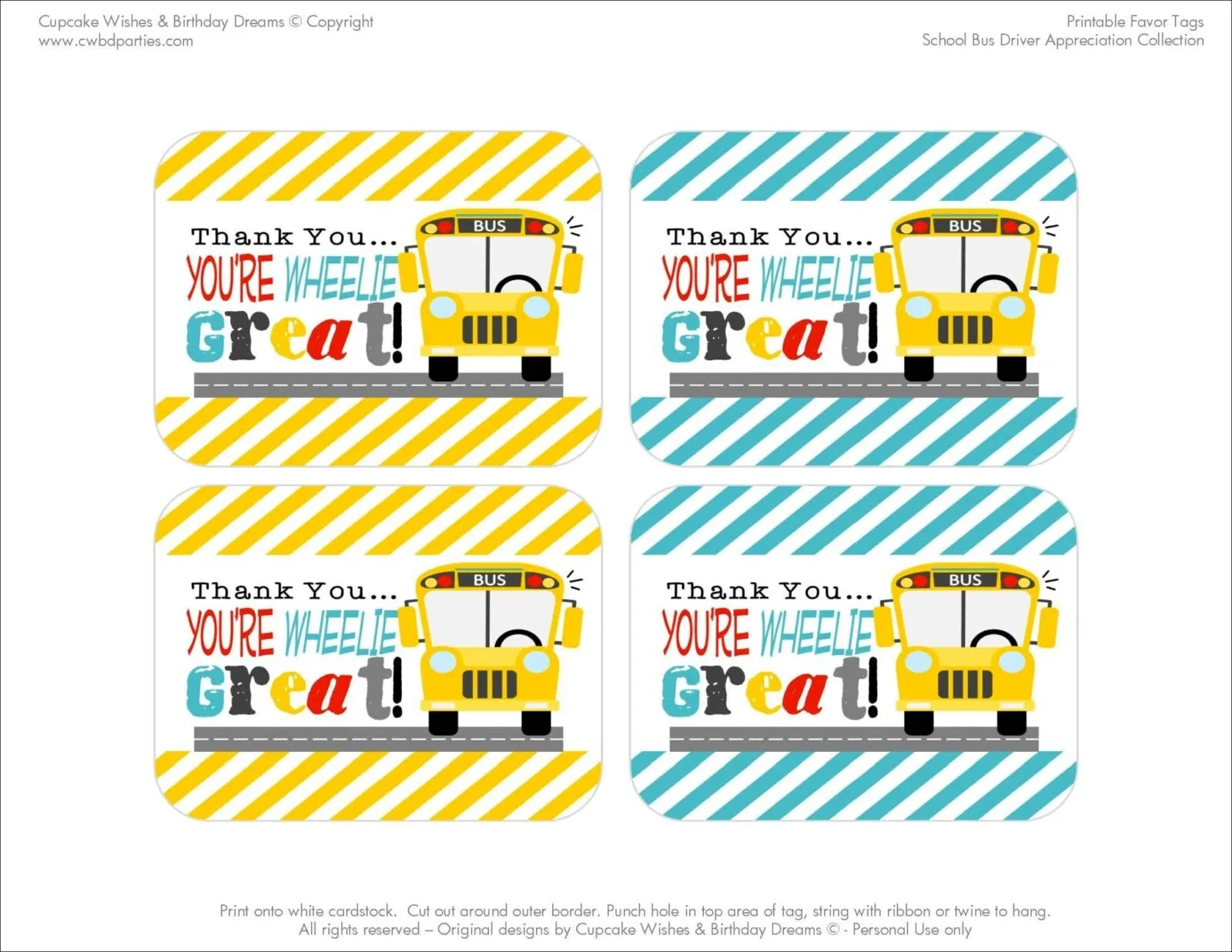 Free Printables School Bus Driver Appreciation Free Printables School Bus Driver Appreciation