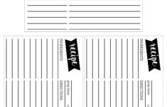 Free Recipe Card Template Printable