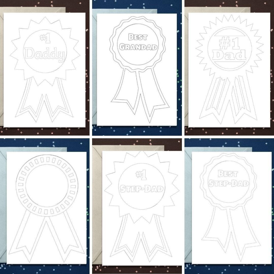 Free Rosette Fathers Day Card Printables For Father Figures