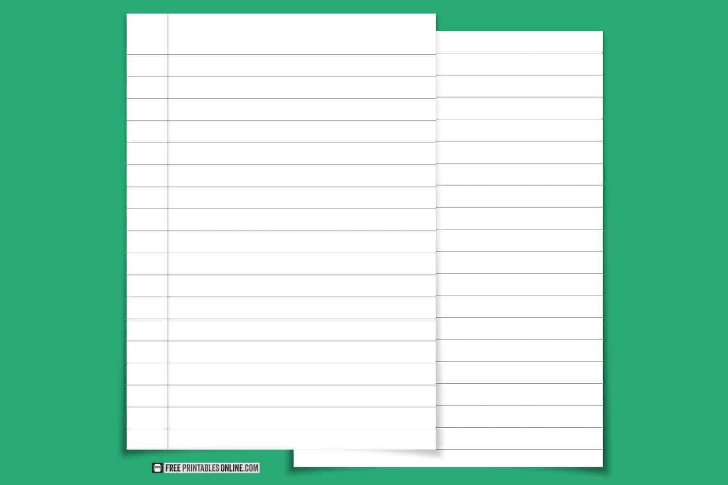 free loose leaf paper template