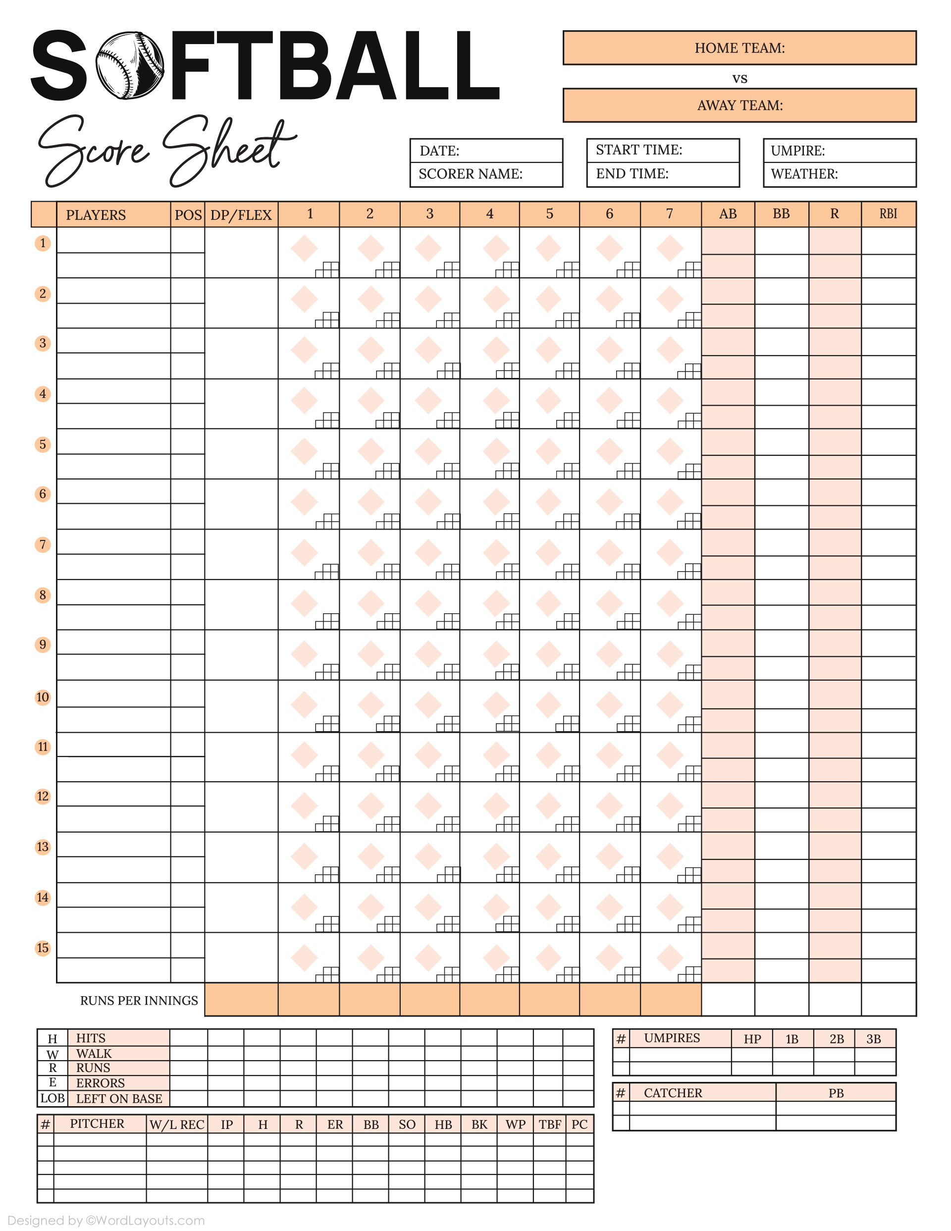 softball templates free softball templates free