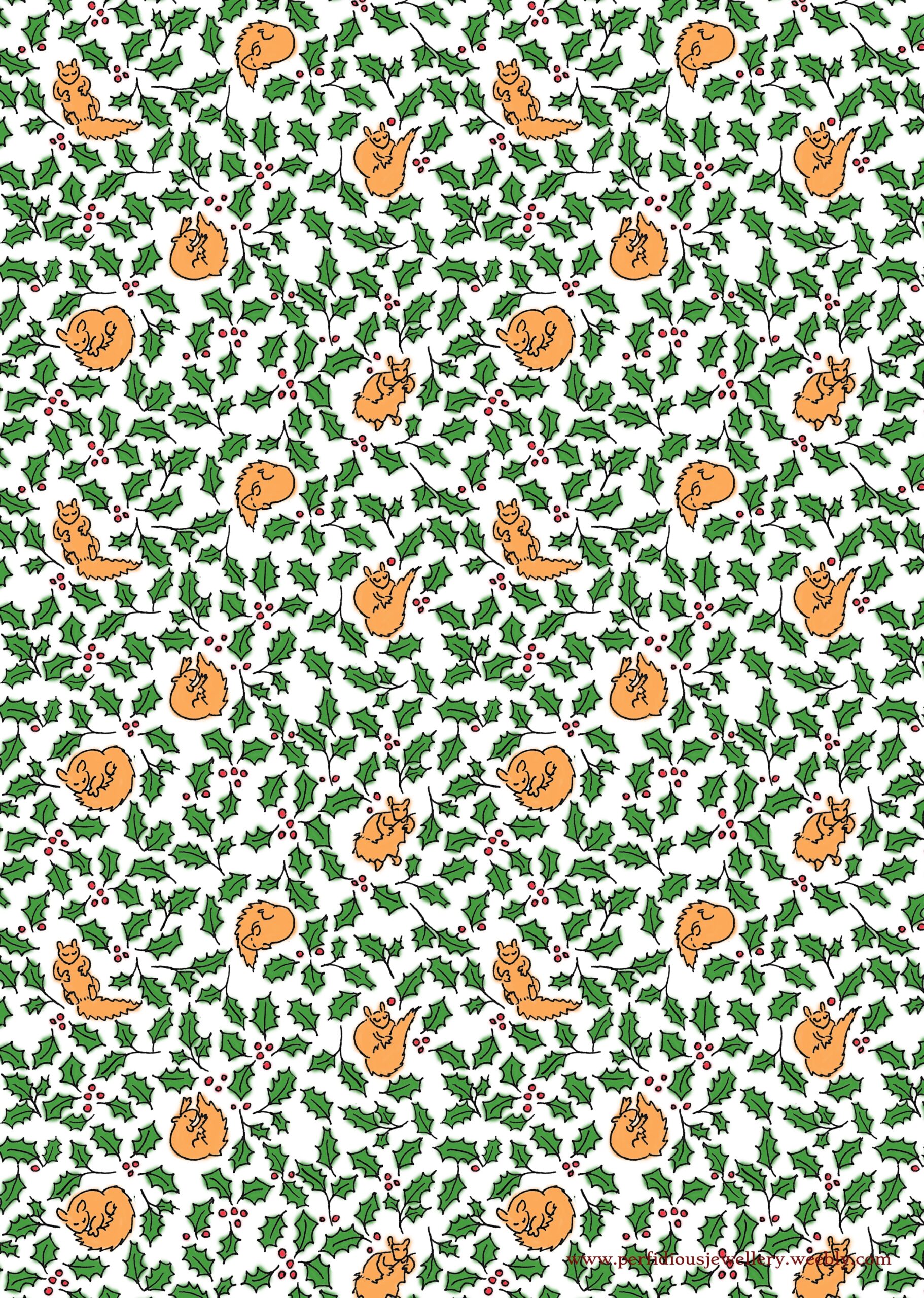 Free Squirrels Printable Wrapping Paper