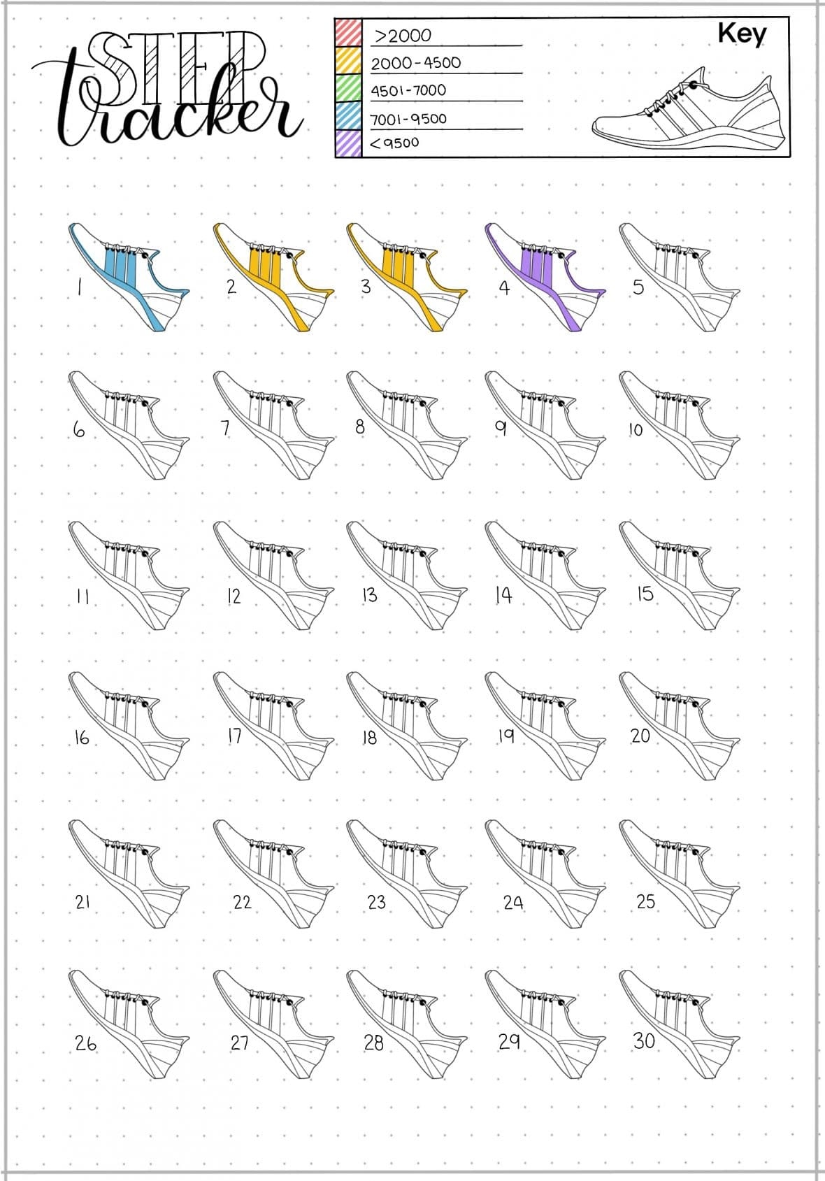 Free Step Tracker Printable