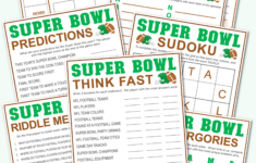 Free Super Bowl Printable Games