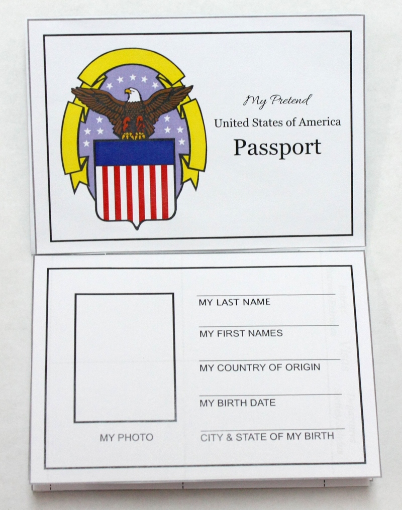 Free Travel Printables Pretend Passport