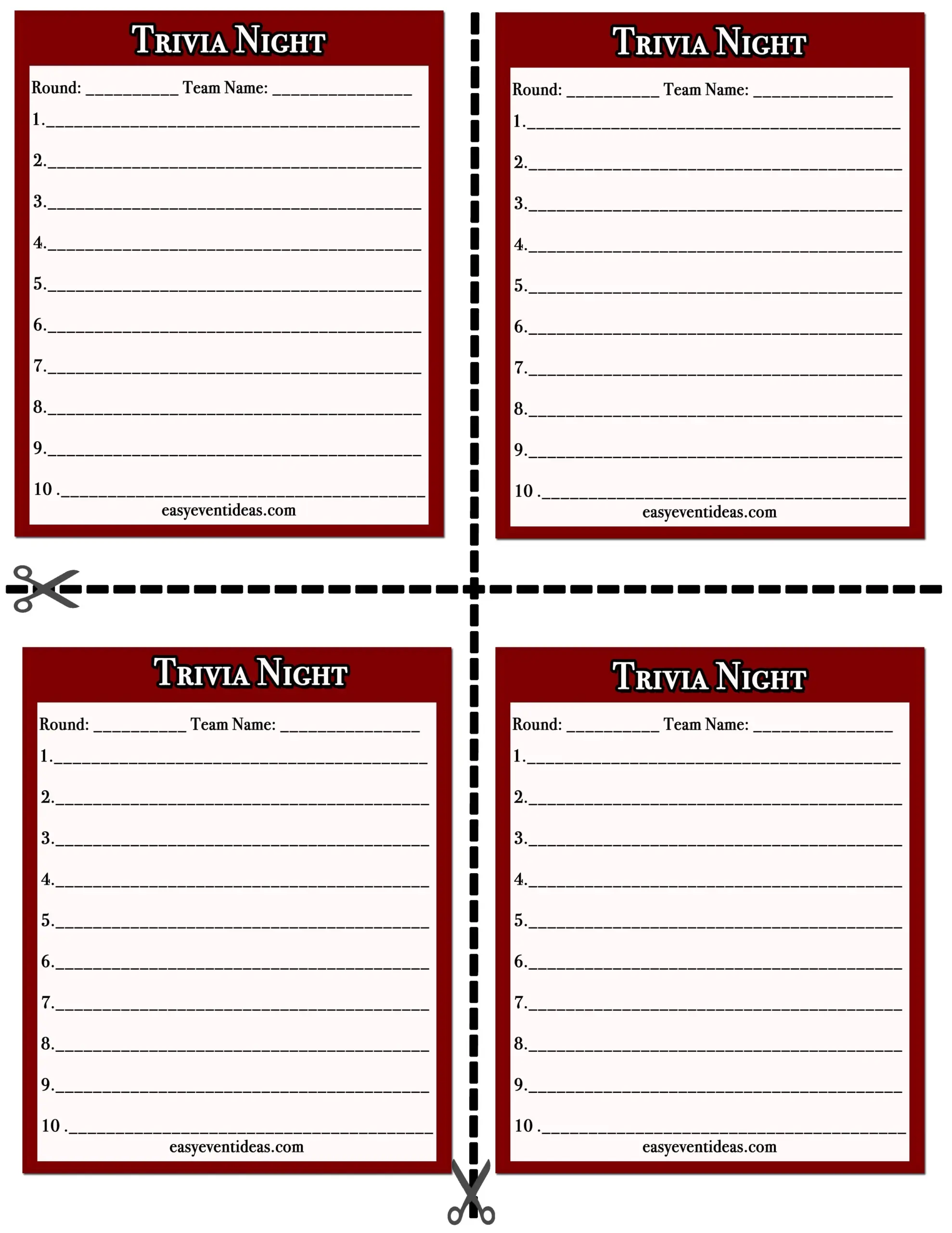 Free Trivia Game For Your Trivia Night Event