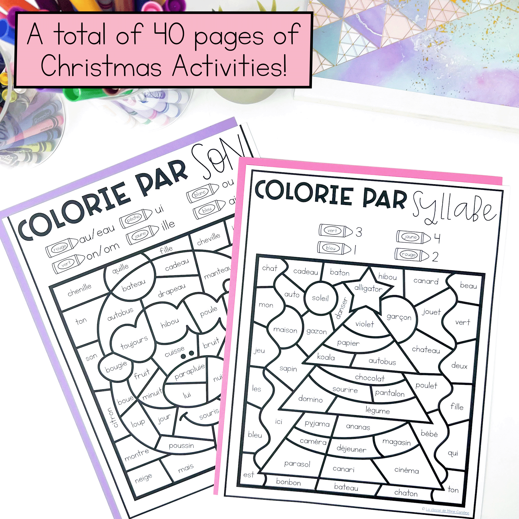 French Christmas Activities And Worksheets Les Activites De Noel