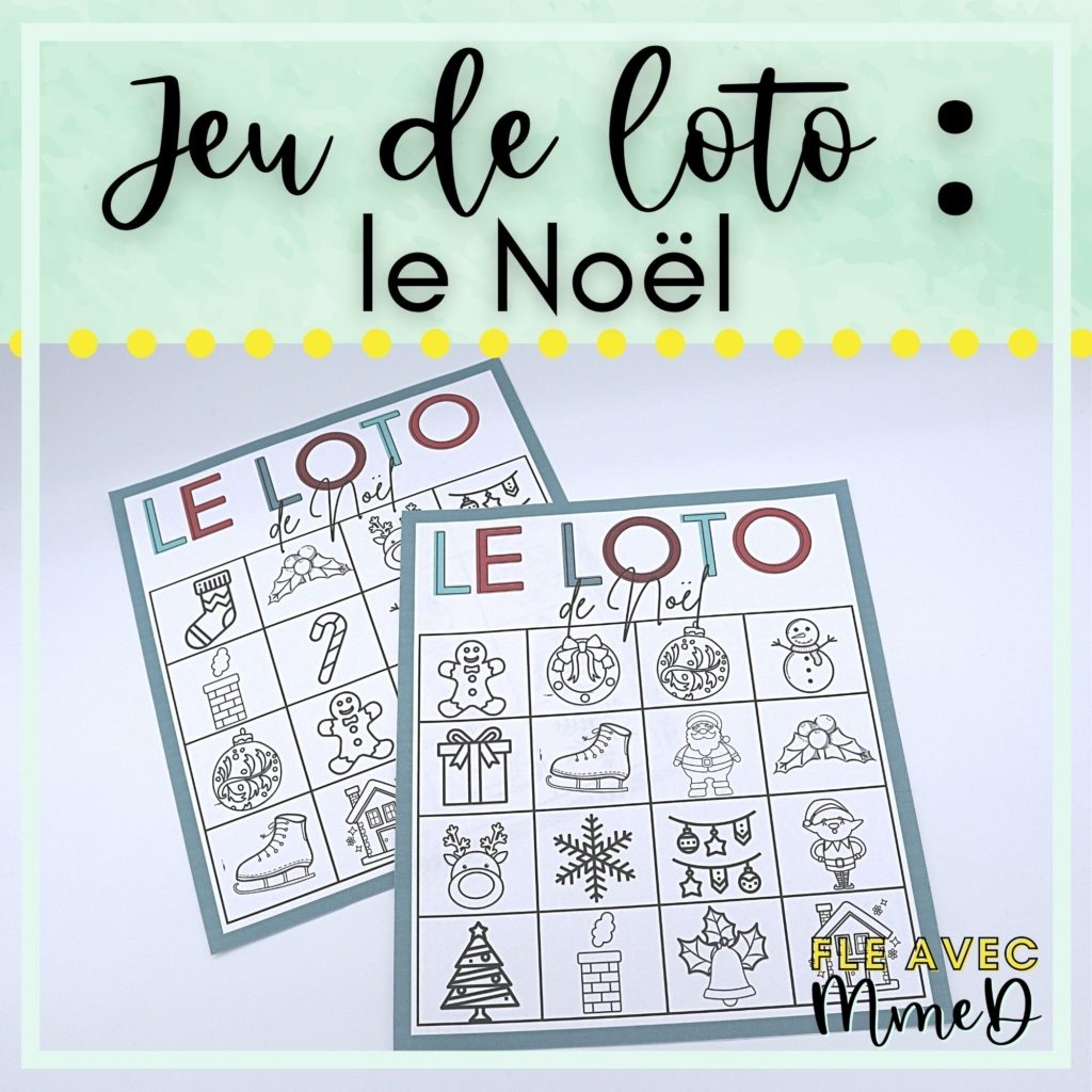 free french christmas worksheets