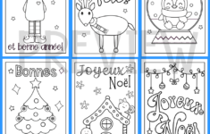French Christmas Cards 6 Designs To Print Colour And Write Cartes De No L Ks2 Ks3 12216406