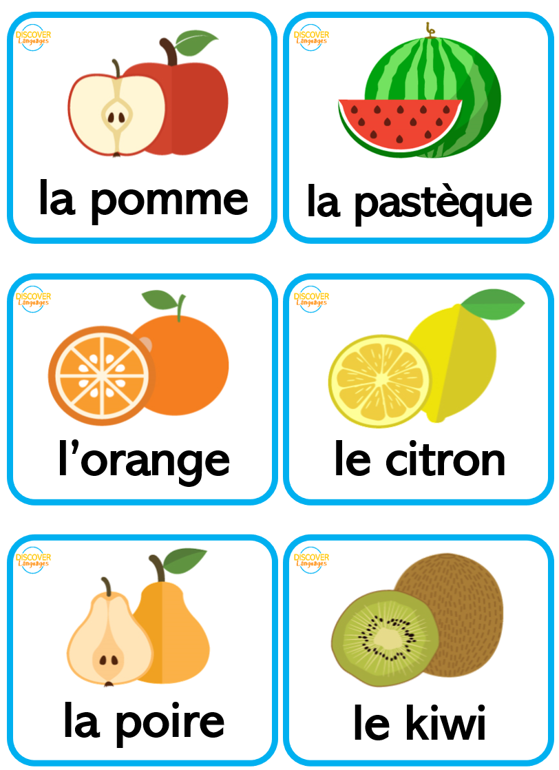 French Flashcards For Beginners Fruit French Flashcards For Beginners Fruit