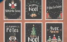 French Joyeux Noel Christmas Card Set