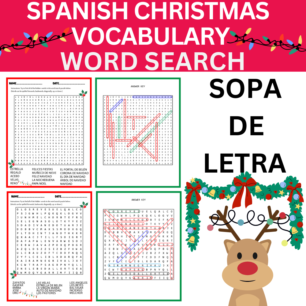 free spanish christmas word search free spanish christmas word search