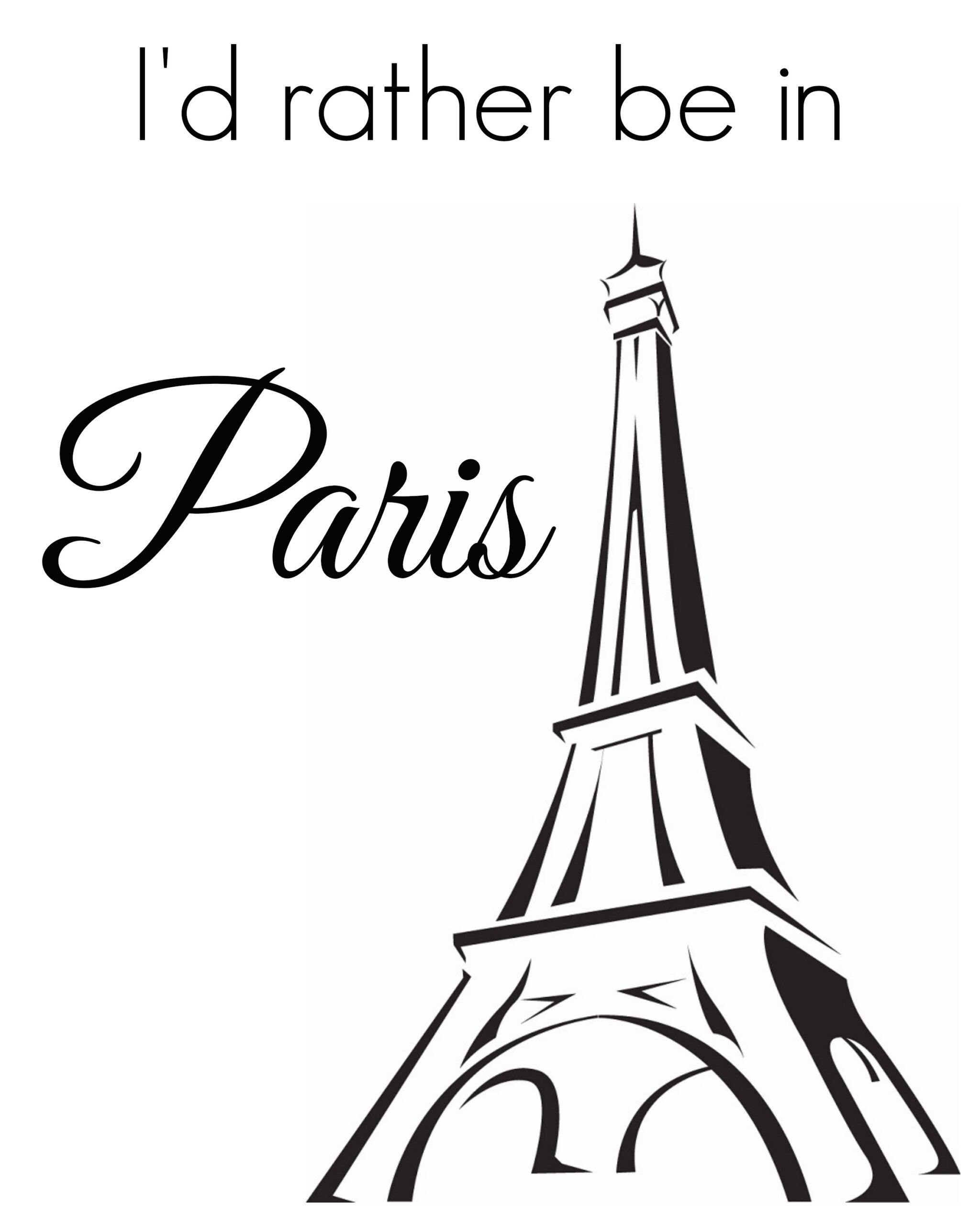 French Themed Printable Art