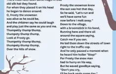 Frosty The Snowman Lyrics Free Printable