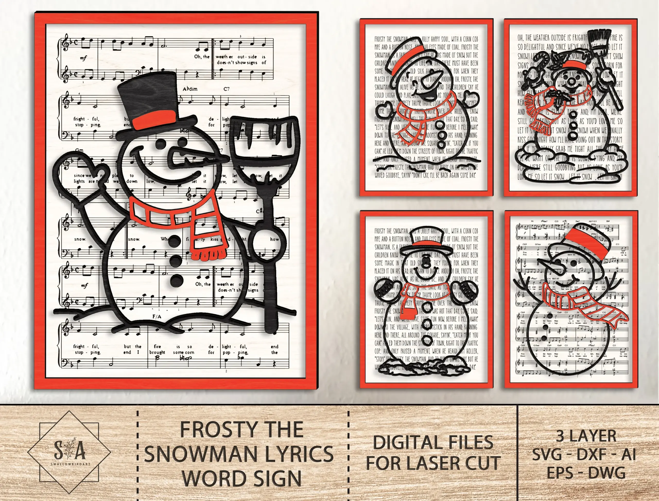 Frosty The Snowman Lyrics Word Sign