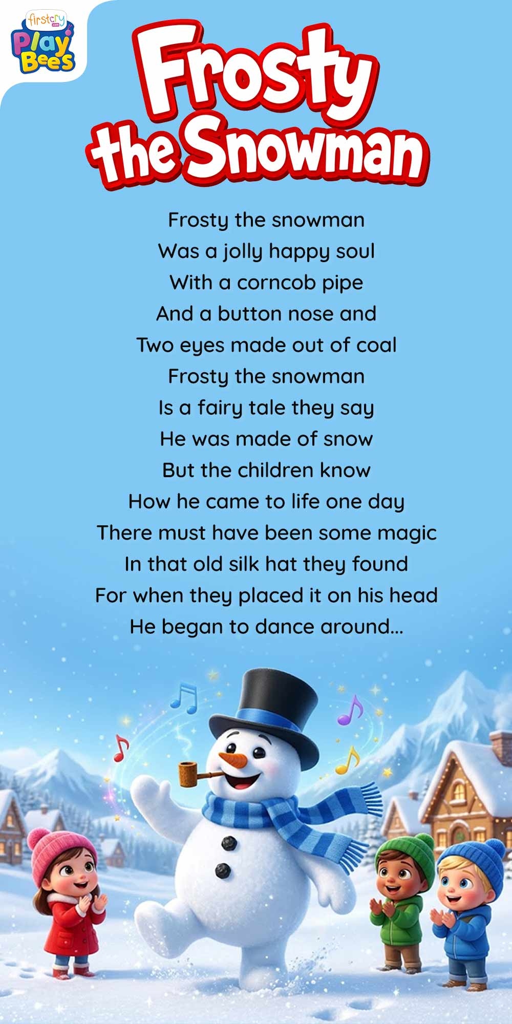 Frosty The Snowman Nursery Rhyme With Lyrics 8313