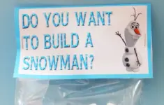 Frozen Olaf Snowman Party Favor Printable
