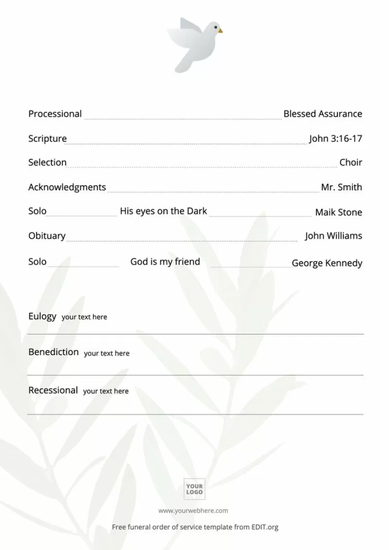 Funeral Program Templates