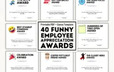 Funny 40 Employee Award Certificates