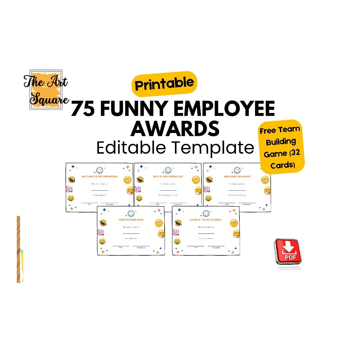 Funny Employee Award Certificates 75