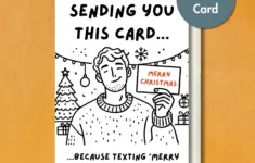 Funny Making An Effort Christmas Card Printable Card