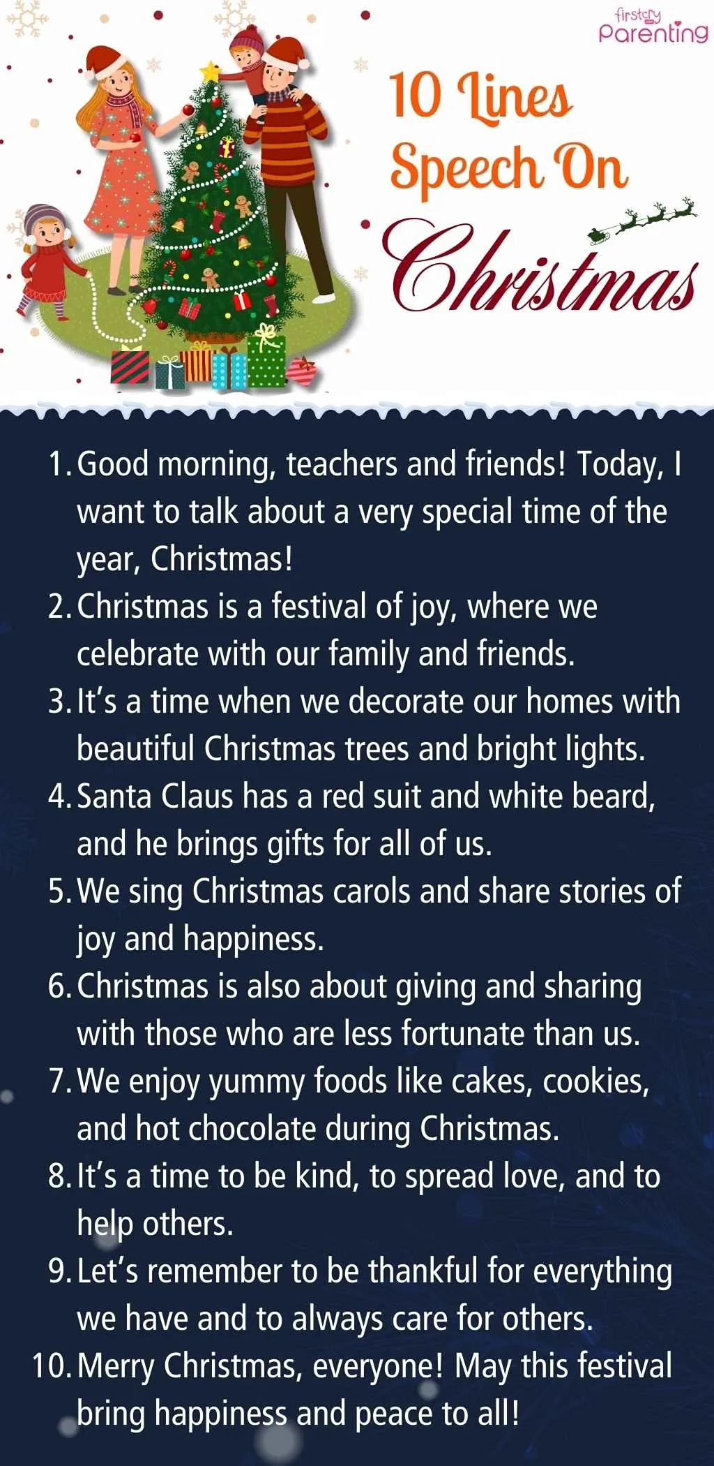 Gen Christmas Speech For Students And Children In English