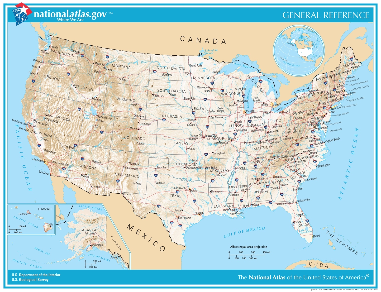 General Reference Printable Map