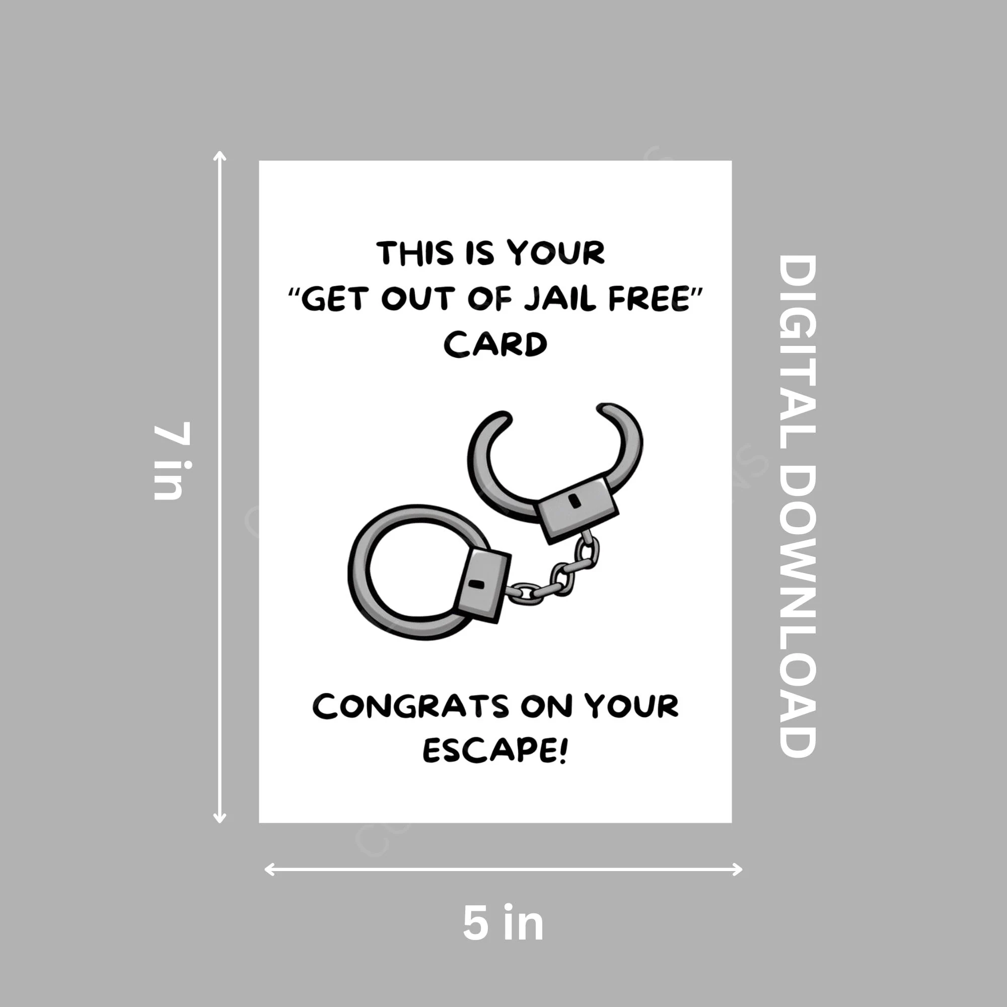 Get Out Of Jail Free Card Funny Farewell