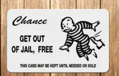 Get Out Of Jail Free Card Funny Gag Gift