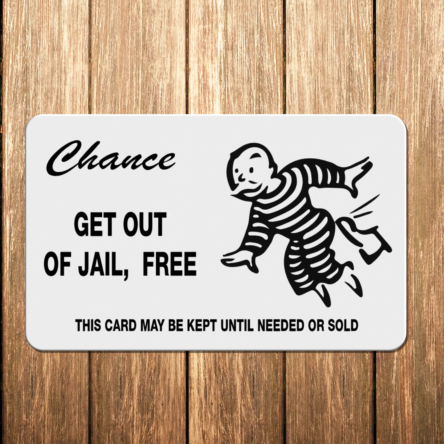 Get Out Of Jail Free Card Funny Gag Gift