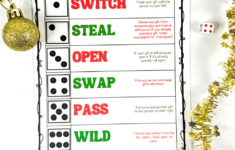 Gift Exchange Dice Game Printable