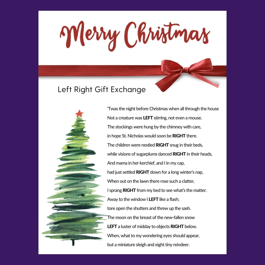 Gift Exchange Game Twas The Night Before