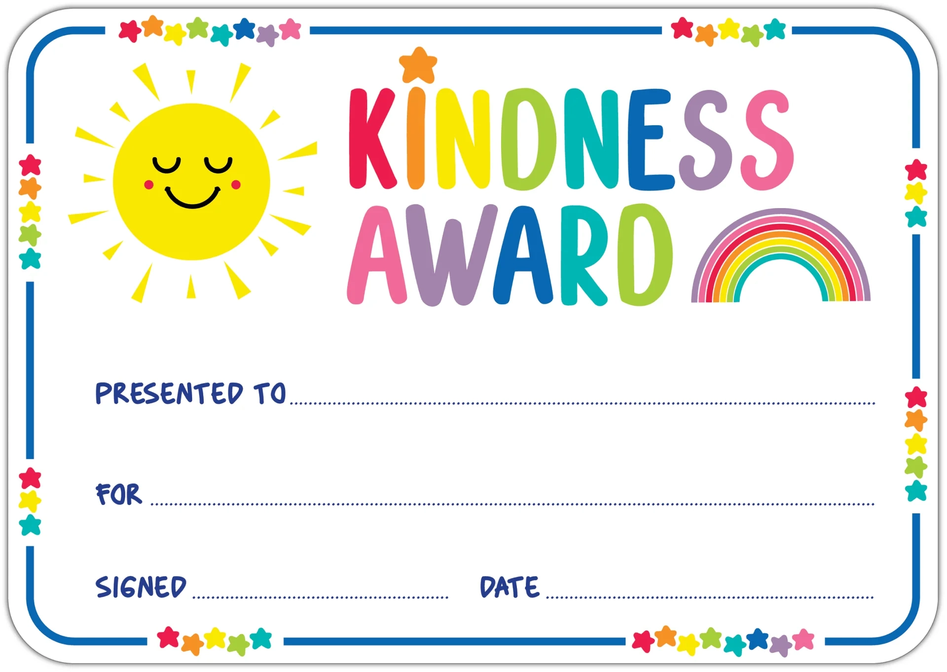 Giggle Grow Kindness Award Certificates