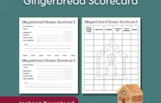 Gingerbread House Decorating Scorecard
