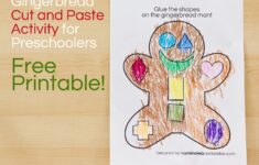 Gingerbread Man Cut And Paste Preschool Activity