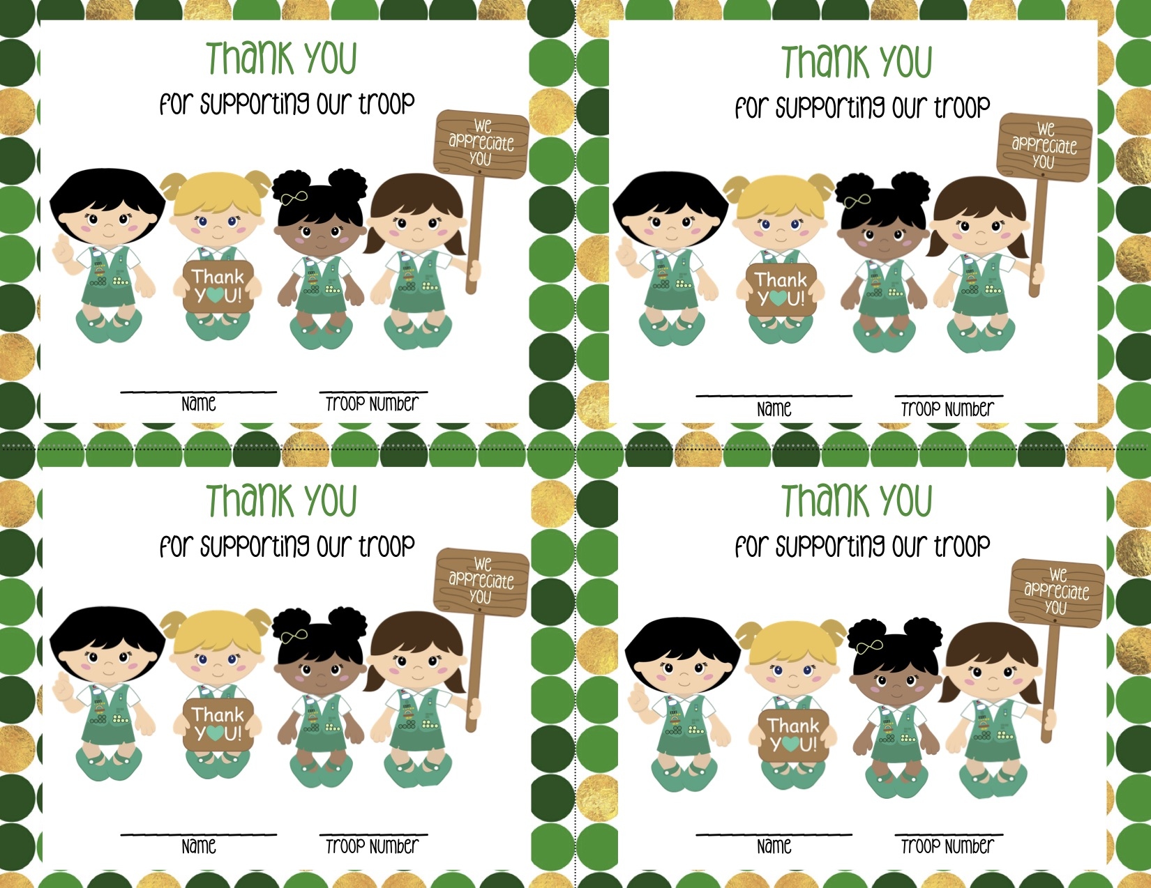 free printable girl scout thank you cards free printable girl scout thank you cards