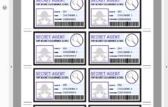 Girls Secret Agent Badge Template